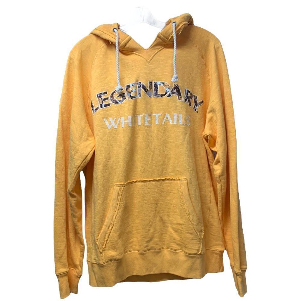 Legendary Whitetails Hoodie in Yellow, Brown & White Size Medium
